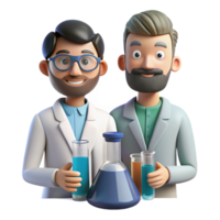 extraordinary abstract Researchers with Lab Equipment Cutout detailed png
