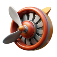 stunning minimalist Retro Airplane Propeller Spinning Transparent Background premium png