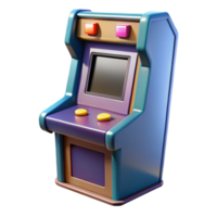 wonderful vintage Retro Arcade Cabinet with Game Screen Isolated high resolution png