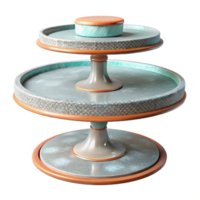 extraordinary rustic Retro Cake Stand Tiered Design Transparent Background authentic png