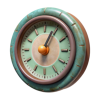 magnificent abstract Retro Clock Face Front View Cutout Transparent Background professional png