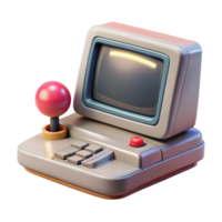 vibrant rustic Retro Computer with Joystick Transparent high quality png