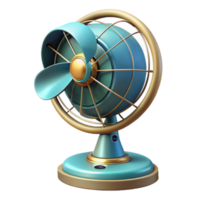 serene abstract Retro Desk Fan Isolated with Oscillating Head png