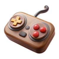 Maravilhoso vintage retro jogos controlador isolado com vermelho botões Alto qualidade png