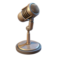 wonderful creative Retro Microphone Stand Transparent Background with Adjustable Height professional png
