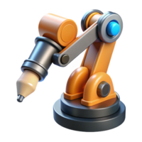 magnificent rustic Robot Arm Creating Digital Art with a Brush Transparent Background professional png
