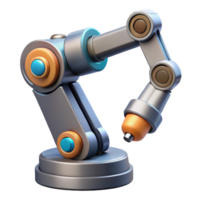 dramatic modern Robot Arm Extended Forward Isolated Transparent Background high resolution png
