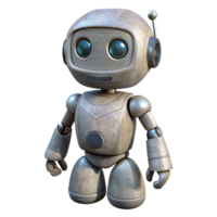 serene traditional Robot Assistant Humanoid Form Grey Color Cutout professional png