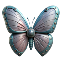 wonderful minimalist Robotic Butterfly Wings Closed Resting Position Isolated detailed png