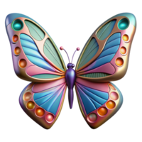 magnificent classic Robotic Butterfly Wings Open Colorful Pattern Cutout high resolution png