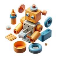 wonderful modern Robotics Kit Parts Exploded View Isolated original png
