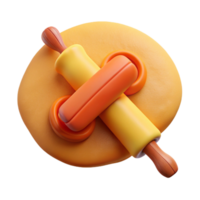 magnificent modern Rolling Pin and Dough Top Angle Cutout exclusive png