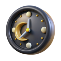 serene classic Rotating Clock Hands Showing Midnight Isolated original png