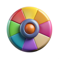 vibrant rustic Rotating Color Palette in Zero Gravity Transparent Background professional png