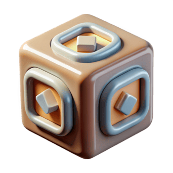 sereno classico rotante cubo con codice ritagliare elemento autentico png