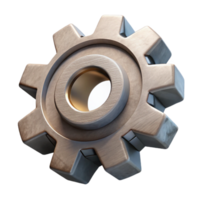 extraordinary minimalist Rotating Gear Mechanism Interlocking Teeth Cutout Element original png