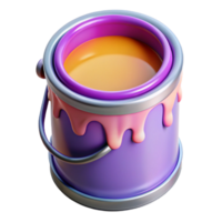 impressive traditional Rotating Paint Can with Dripping Paint Transparent Background png