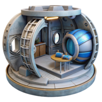 vibrant rustic Rotating Space Station Interior Cutout high quality png