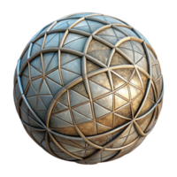serene abstract Rotating Sphere Wireframe Model Isolated png