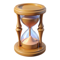 beautiful minimalist Sand Timer Empty Top Angle Transparent Background detailed png