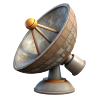 serene artistic Satellite Dish Transmitting Signal Isolated authentic png