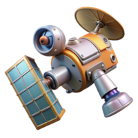 vibrant rustic Satellite Repair Robotic Arm Transparent Background professional png