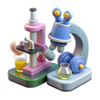stunning abstract Science Lab with Microscopes Transparent png