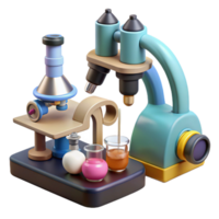 stunning rustic Science Lab with Microscopes Transparent professional png