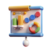 vibrant artistic Scientific Chart Presentation Teamwork Isolated Element high resolution png