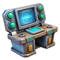 stunning minimalist Sci Fi Console with Glowing Buttons Cutout genuine png