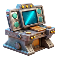 serene creative Sci Fi Console with Glowing Buttons Cutout detailed png