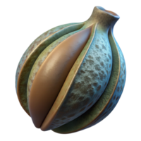 serene contemporary Seed Pod Structure Isolated with Dark Background genuine png