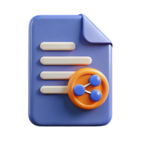 impressive modern Shared Document Icon Paper with Text Isolated Element professional png