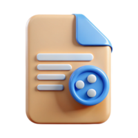 elegant classic Shared Document Icon Paper with Text Isolated Element exclusive png
