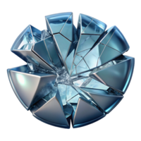 serene artistic Shattered Glass Representing Broken Reality Transparent Background high resolution png
