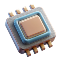 stunning modern Side View of Microchip with Transparent Background authentic png