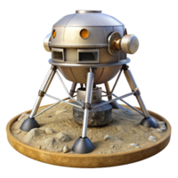 wonderful modern Side View of Futuristic Terraforming Machine Cutout high quality png