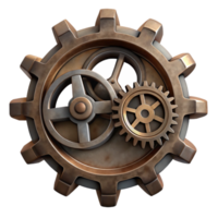 magnificent rustic Silhouette Clock Gears Steampunk Style Transparent Background high resolution png