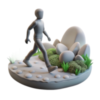 magnificent abstract Silhouette of Person Walking in Nature Cutout original png