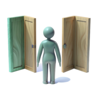 extraordinary modern Silhouette Standing Between Two Doors Transparent Background high resolution png