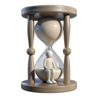 elegant abstract Silhouette Trapped in Hourglass Cutout high quality png
