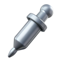 extraordinary rustic Silver Gray Artificial Pipette Isolated authentic png