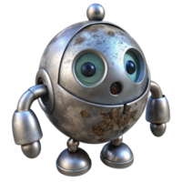 elegant abstract Silver Nanobot Removing Pollutants Isolated Element png