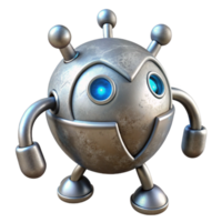 wonderful contemporary Silver Nanobot Removing Toxins Isolated Element authentic png
