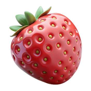 sereno clássico solteiro morango fechar acima isolado transparente fundo Alto resolução png
