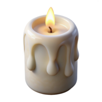magnificent modern Single White Candle with Soft Lighting Cutout authentic png