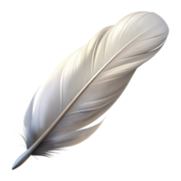 impressive minimalist Single White Feather Floating Isolated high quality png
