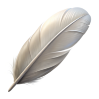 stunning rustic Single White Feather Side Angle Transparent Background authentic png