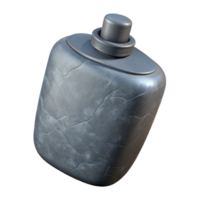 vibrant rustic Slate Gray Artificial Flask Isolated Element detailed png