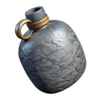 beautiful minimalist Slate Gray Artificial Flask Isolated Element original png